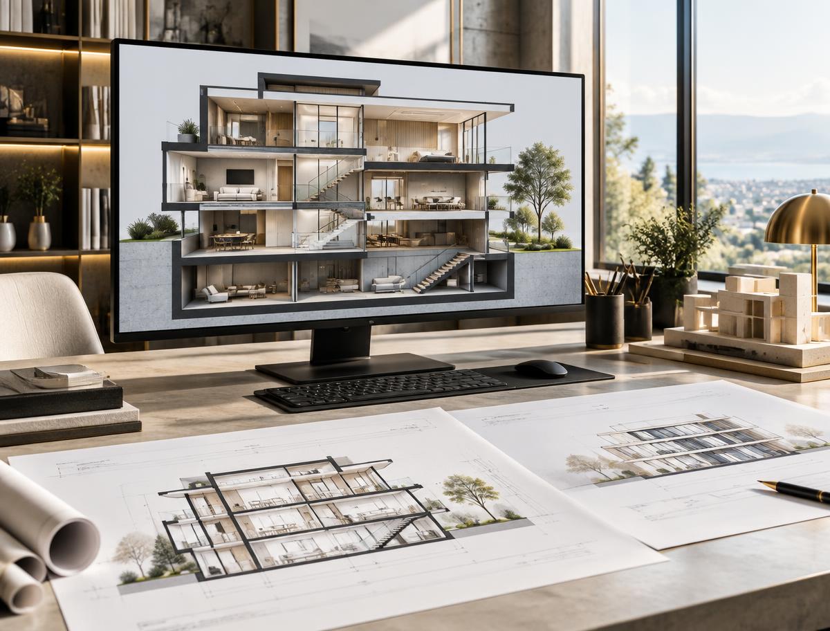 Revit for Architecture & Interior + AI — غلاف الكورس